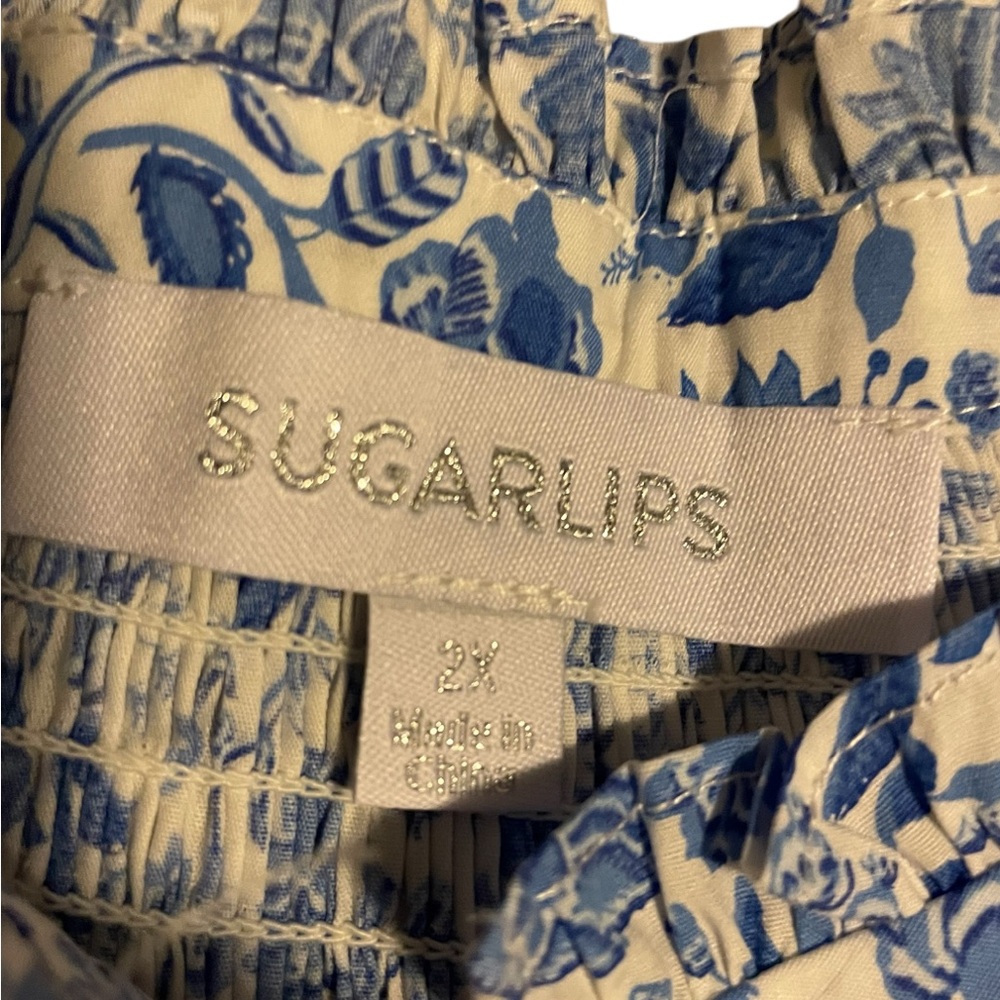 SugarLips Lily Floral Ruffle Blouse - Picture 5 of 8